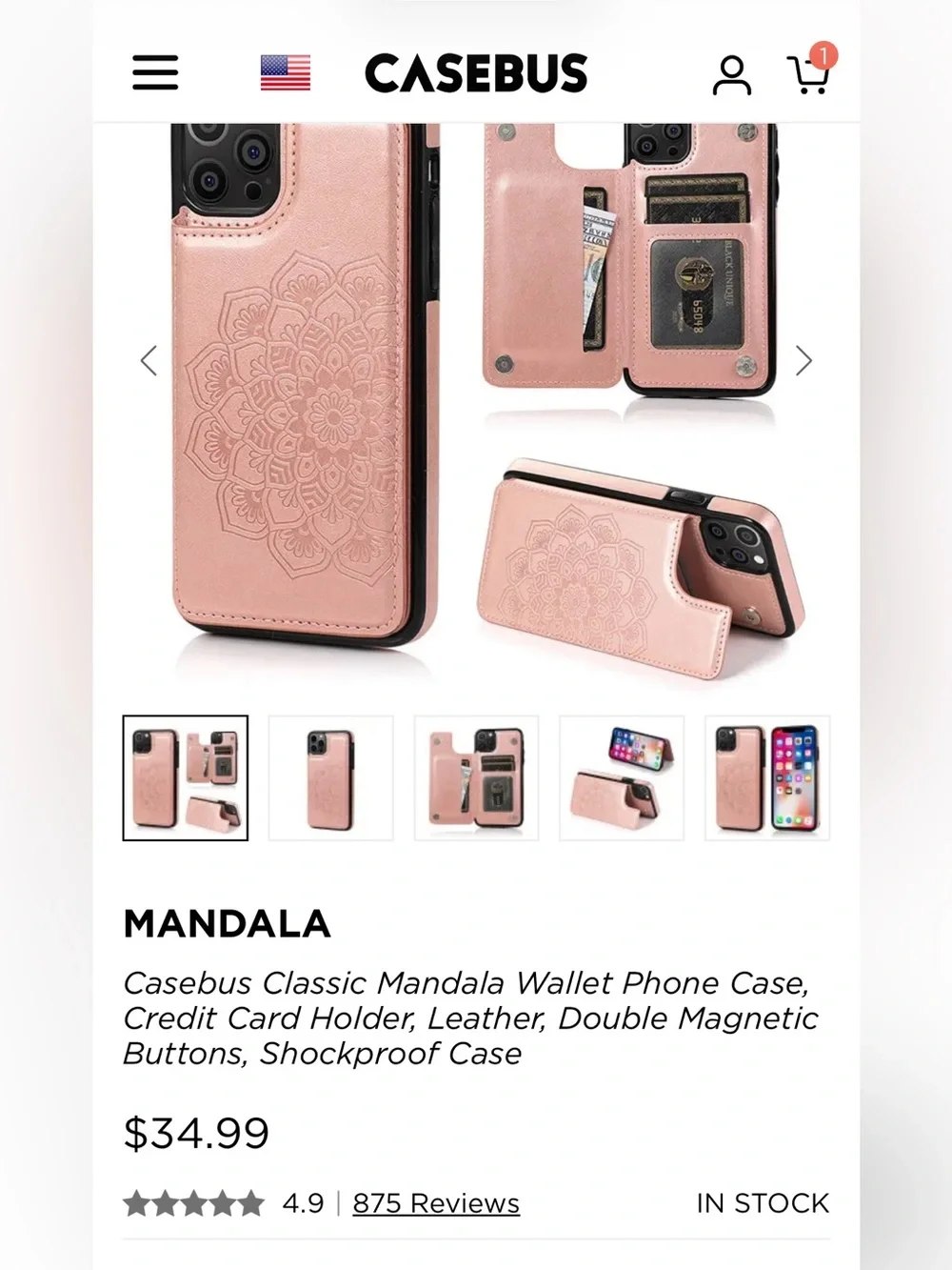 IPhone 16 Pink Floral mandala Embossed Wallet Casebus shockproof phone case